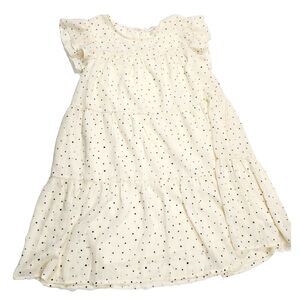 Blu‎ Pepper Cream Black Polka Dots Sz Small Semi Sheer Ruffle Sleeve Cottagecore